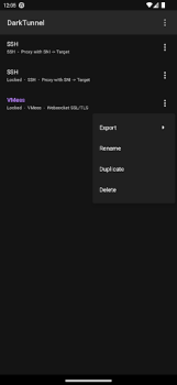 Download DarkTunnel - SSH DNSTT V2Ray Alat untuk Android tangkapan layar 3
