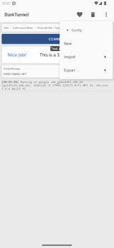 Download DarkTunnel - SSH DNSTT V2Ray Alat untuk Android tangkapan layar 5