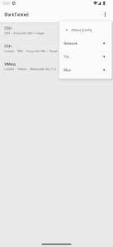 Download DarkTunnel - SSH DNSTT V2Ray Alat untuk Android tangkapan layar 6