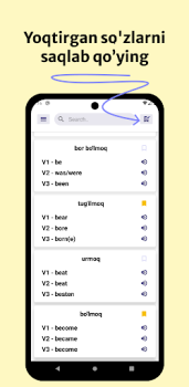Download Noto'g'ri fe'llar jadvali Pendidikan untuk Android tangkapan layar 2