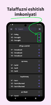 Download Noto'g'ri fe'llar jadvali Pendidikan untuk Android tangkapan layar 4