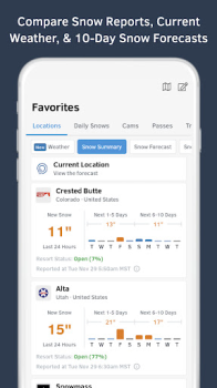 Download OpenSnow: Weather & 3D Maps Cuaca untuk Android tangkapan layar 2