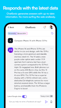 Download ChatSonic: Super ChatGPT App Kerja untuk Android tangkapan layar 2