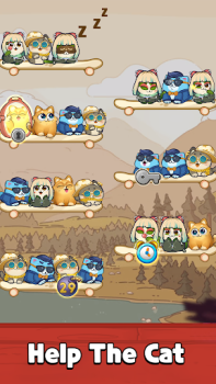 Download Cat Sort Puzzle: Cute Pet Game Permainan kasual untuk Android tangkapan layar 4