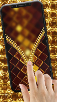 Download Gold Zipper Screen Lock Personalisasi untuk Android tangkapan layar 4