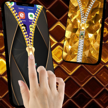 Download Gold Zipper Screen Lock Personalisasi untuk Android tangkapan layar 7