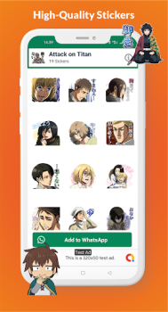 Download Anime Stickers for WhatsApp Personalisasi untuk Android tangkapan layar 2