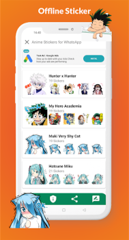 Download Anime Stickers for WhatsApp Personalisasi untuk Android tangkapan layar 3