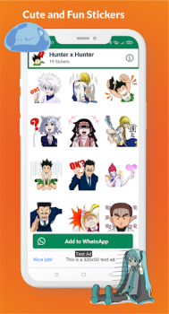 Download Anime Stickers for WhatsApp Personalisasi untuk Android tangkapan layar 6