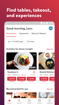 Download OpenTable Makanan dan minuman untuk Android tangkapan layar 2