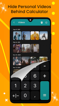 Download Secret Calculator - Hide Apps Pemutar & Editor Video untuk Android tangkapan layar 6