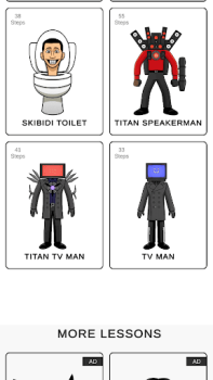 Download How to draw toilet characters Game Pembelajaran untuk Android tangkapan layar 2