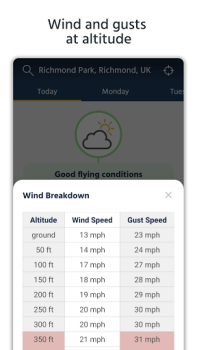 Download Dronecast - Weather & Fly Map Cuaca untuk Android tangkapan layar 3