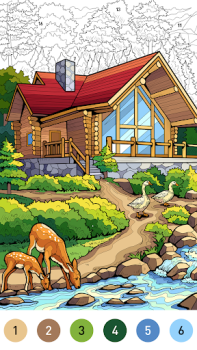 Download House Color by number game Permainan meja untuk Android