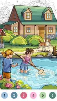 Download House Color by number game Permainan meja untuk Android tangkapan layar 5