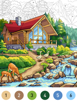 Download House Color by number game Permainan meja untuk Android tangkapan layar 6