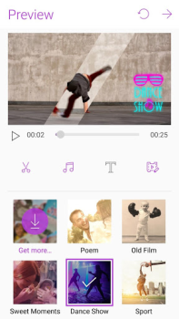 Download Редактор слайдшоу MiniMovie Pemutar & Editor Video untuk Android tangkapan layar 3