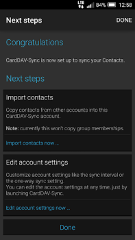 Download CardDAV-Sync free Kerja untuk Android tangkapan layar 4