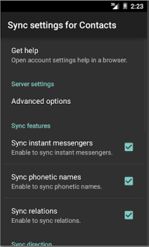 Download CardDAV-Sync free Kerja untuk Android tangkapan layar 6