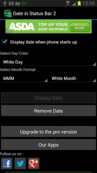 Download Date Status Bar 2 Kerja untuk Android tangkapan layar 2