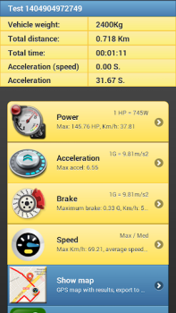 Download Car Performance Meter, speedom Peta dan navigasi untuk Android tangkapan layar 4