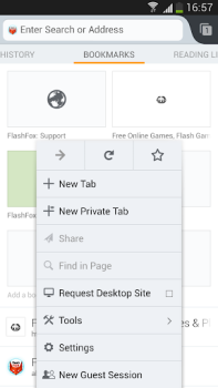 Download FlashFox - Flash Browser Kerja untuk Android tangkapan layar 4