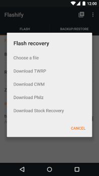 Download Flashify (for root users) Alat untuk Android tangkapan layar 2