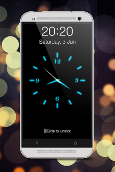 Download Glowing Clock Locker - Blue Personalisasi untuk Android tangkapan layar 7
