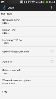 Download Vuze Torrent Downloader Pemutar & Editor Video untuk Android tangkapan layar 4