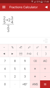 Download Fractions Calculator Pendidikan untuk Android tangkapan layar 2
