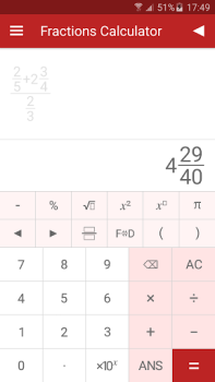 Download Fractions Calculator Pendidikan untuk Android tangkapan layar 3