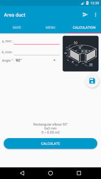 Download Area duct HVAC Alat untuk Android tangkapan layar 4