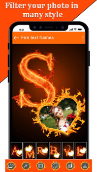 Download Fire Text Photo Frames App Foto untuk Android tangkapan layar 5