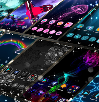 Download Black Theme Launcher Personalisasi untuk Android tangkapan layar 2
