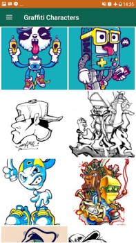 Download Easy Graffiti Characters Hiburan untuk Android tangkapan layar 2