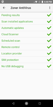 Download Zoner AntiVirus Alat untuk Android tangkapan layar 2