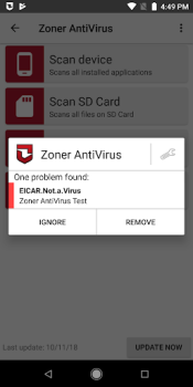 Download Zoner AntiVirus Alat untuk Android tangkapan layar 3