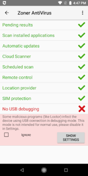 Download Zoner AntiVirus Alat untuk Android tangkapan layar 5