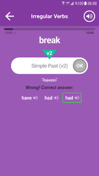 Download Irregular Verbs Pendidikan untuk Android tangkapan layar 3