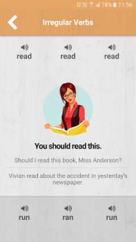 Download Irregular Verbs Pendidikan untuk Android tangkapan layar 7