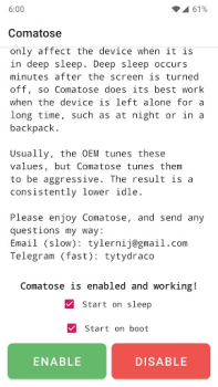 Download Comatose — Android Deep Sleep Alat untuk Android tangkapan layar 2