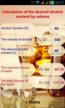 Download Alcohol Calculator Alat untuk Android tangkapan layar 2