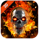 Download  Красивые Пылающий череп живые обои