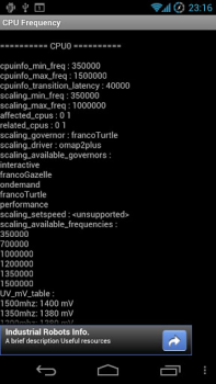 Download CPU Frequency Alat untuk Android tangkapan layar 2