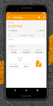 Download Drivvo - car management Mobil dan kendaraan untuk Android tangkapan layar 7