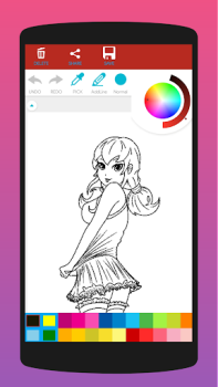 Download Anime Coloring Book for Adults Seni dan Desain untuk Android tangkapan layar 2