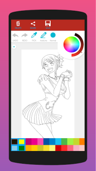 Download Anime Coloring Book for Adults Seni dan Desain untuk Android tangkapan layar 4