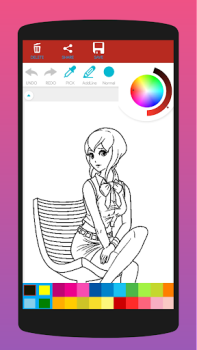 Download Anime Coloring Book for Adults Seni dan Desain untuk Android tangkapan layar 6
