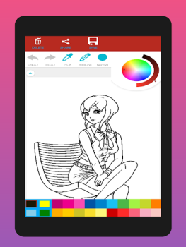 Download Anime Coloring Book for Adults Seni dan Desain untuk Android tangkapan layar 7