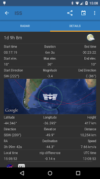 Download ISS Detector Satellite Tracker Pendidikan untuk Android tangkapan layar 3